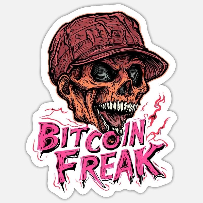 Bitcoin Freak ComicCoin Bullrun Sticker Größe S (10 x 10 cm)