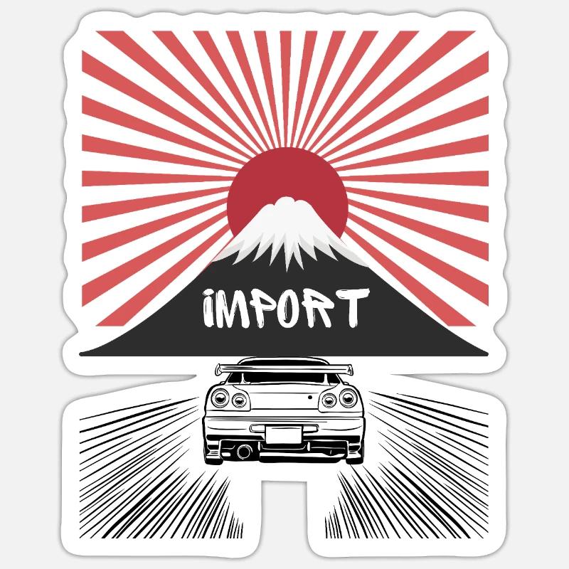GTR - Sticker size S (10 x 10 cm) - white matte