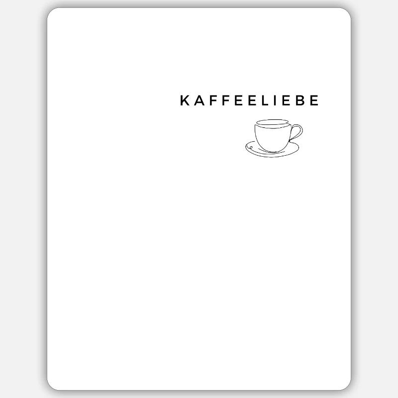 Kaffeeliebe - Sticker Größe S (10 x 10 cm) - Mattweiß