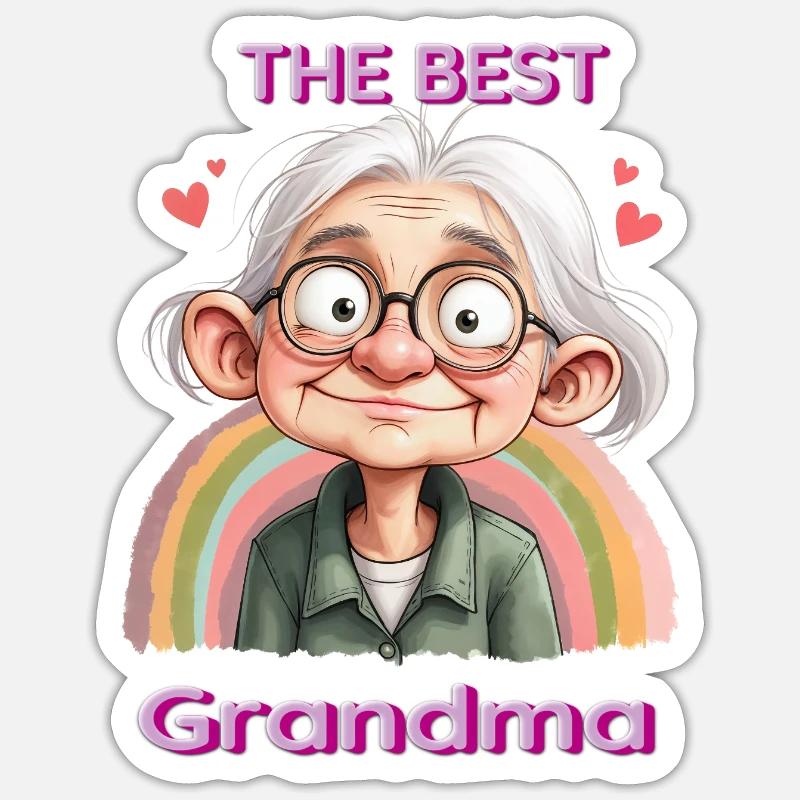 Die beste Großmutter Sticker Größe S (10 x 10 cm)