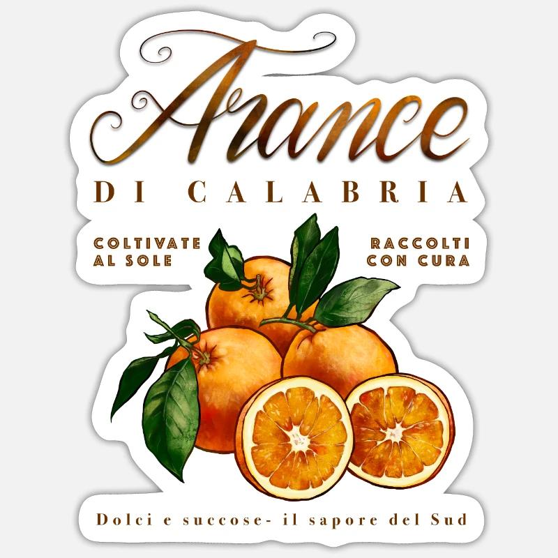 Oranges from Calabria - Sticker size S (10 x 10 cm) - white matte