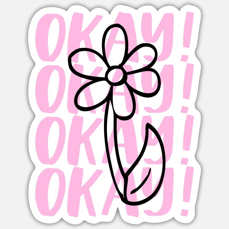 Design de déclaration - Sticker taille S (10 x 10 cm) - blanc mat