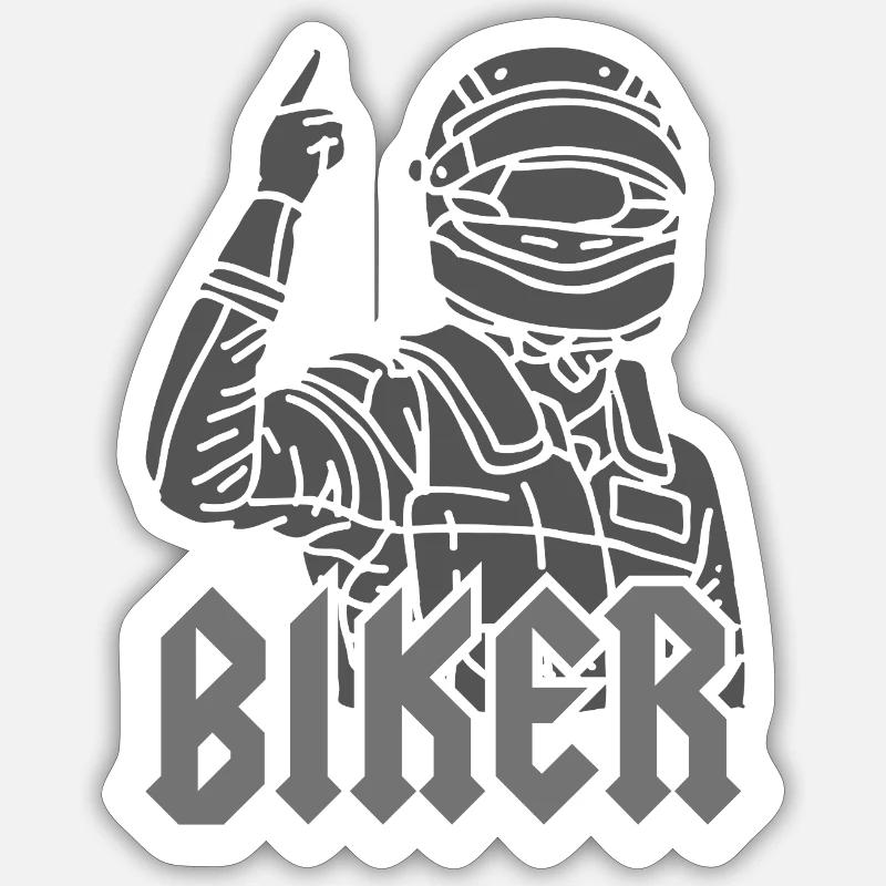 Biker Sticker Größe S (10 x 10 cm)