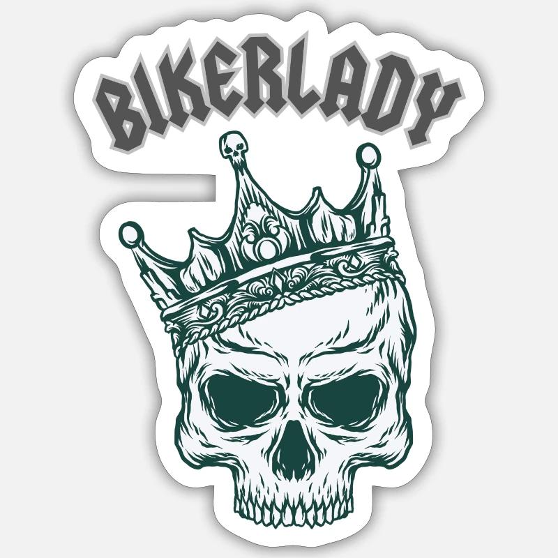 Motarde - Sticker taille S (10 x 10 cm) - blanc mat