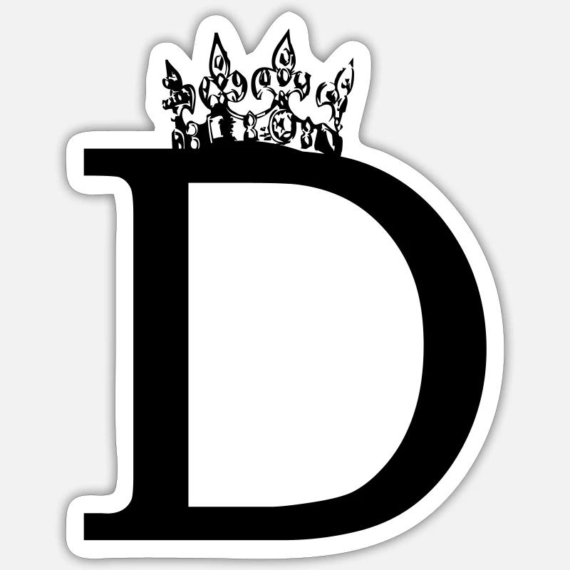 crown D - Sticker size S (10 x 10 cm) - white matte
