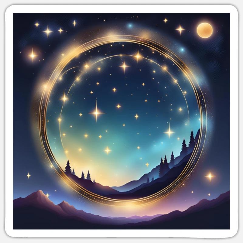 Löwe Astrologie Leo Geschenk - Sticker Größe S (10 x 10 cm) - Mattweiß