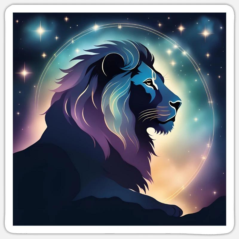 Leo Löwe Sternzeichen Geschenk Sticker Größe S (10 x 10 cm)