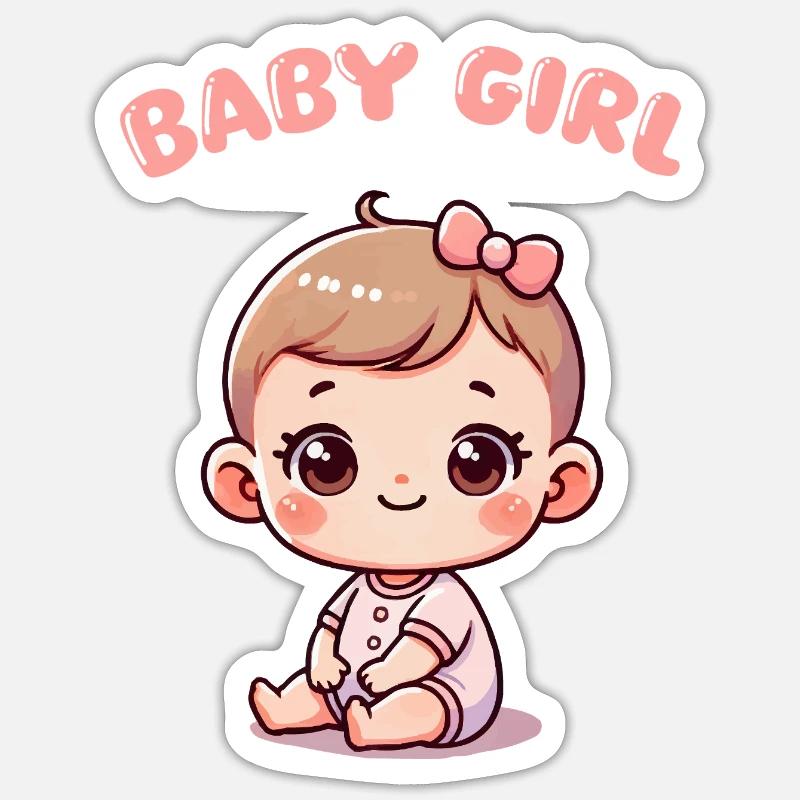 Bébé - Sticker taille S (10 x 10 cm) - blanc mat