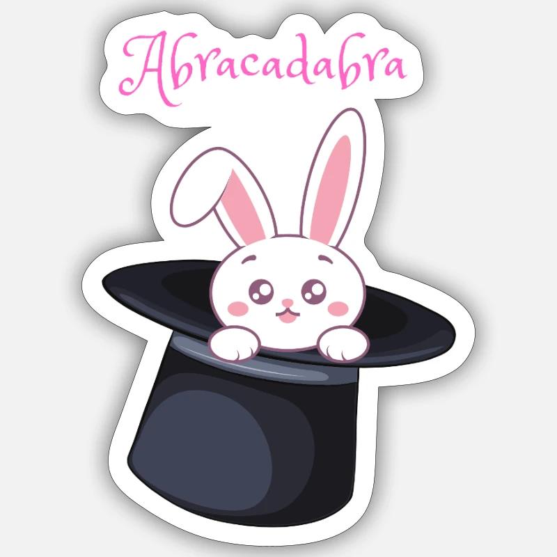 Abrakadabra - Sticker Größe S (10 x 10 cm) - Mattweiß