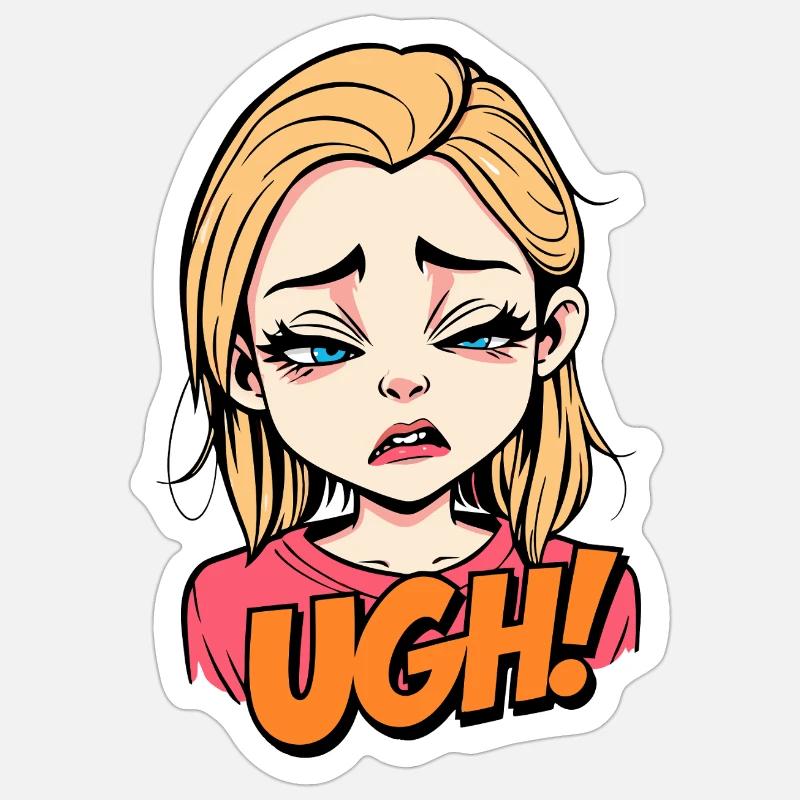 Ugh Sticker size S (10 x 10 cm)