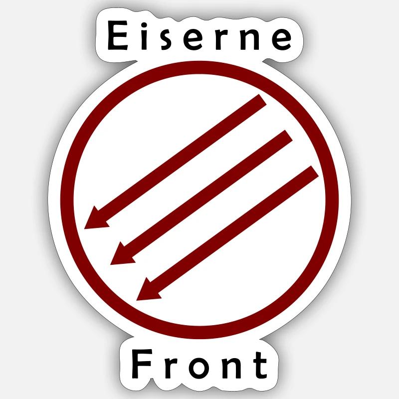 Front d’Eiserne - Drei Pfeile - Sticker taille S (10 x 10 cm) - blanc mat