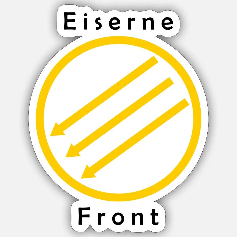 Eiserne Front - Drei Pfeile - Sticker Größe S (10 x 10 cm) - Mattweiß