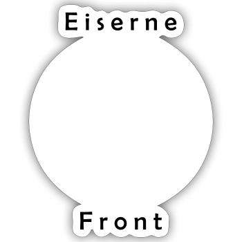 Front d’Eiserne - Drei Pfeile - Sticker taille S (10 x 10 cm) - blanc mat - Devant