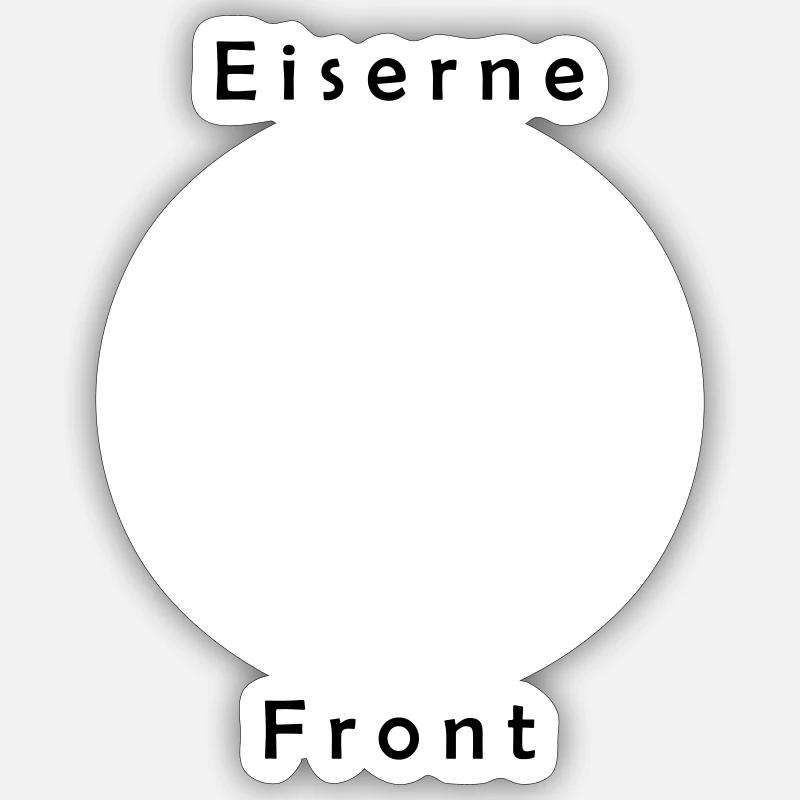 Eiserne Front - Drei Pfeile - Sticker Größe S (10 x 10 cm) - Mattweiß