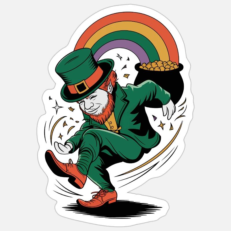 st partricks day - Sticker size S (10 x 10 cm) - white matte