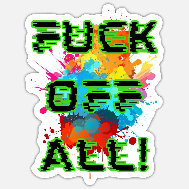 Punk-Farbexplosion Sticker Größe S (10 x 10 cm)