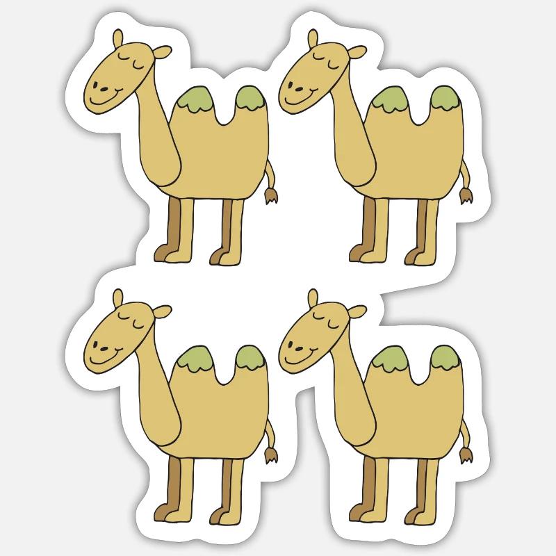 kamel herde Sticker Größe S (10 x 10 cm)