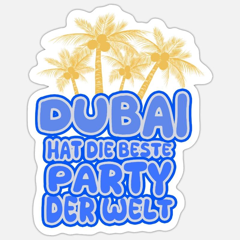 Vacances Dubaï - Sticker taille S (10 x 10 cm) - blanc mat