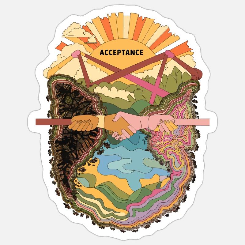 Acceptance and Unity - Embracing Diversity Artwork Sticker size S (10 x 10 cm)