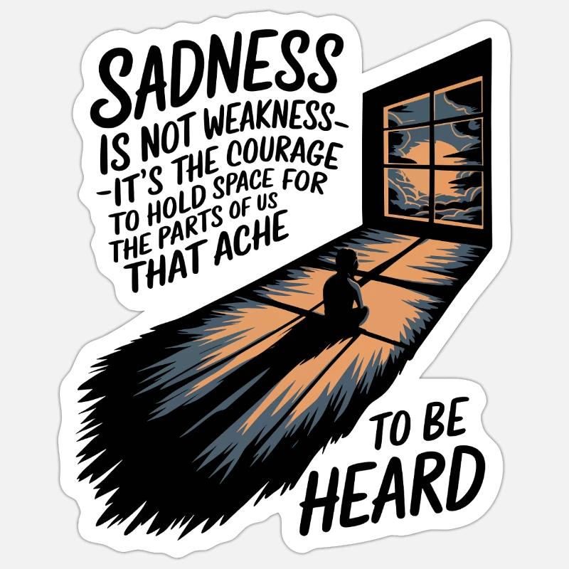 Accepter la tristesse – La force de la vulnérabilité Sticker taille S (10 x 10 cm)
