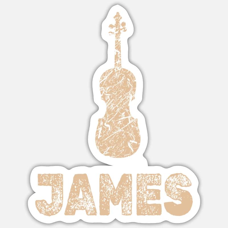 Viola James - Sticker size S (10 x 10 cm) - white matte