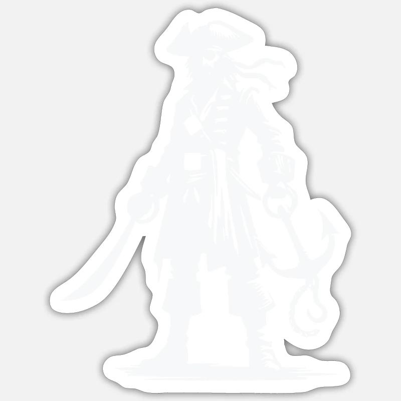 pirate - Sticker size S (10 x 10 cm) - white matte