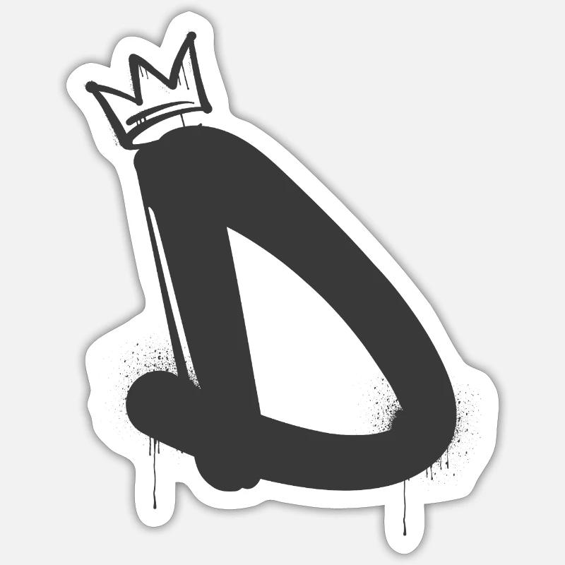 D - Sticker Größe S (10 x 10 cm) - Mattweiß