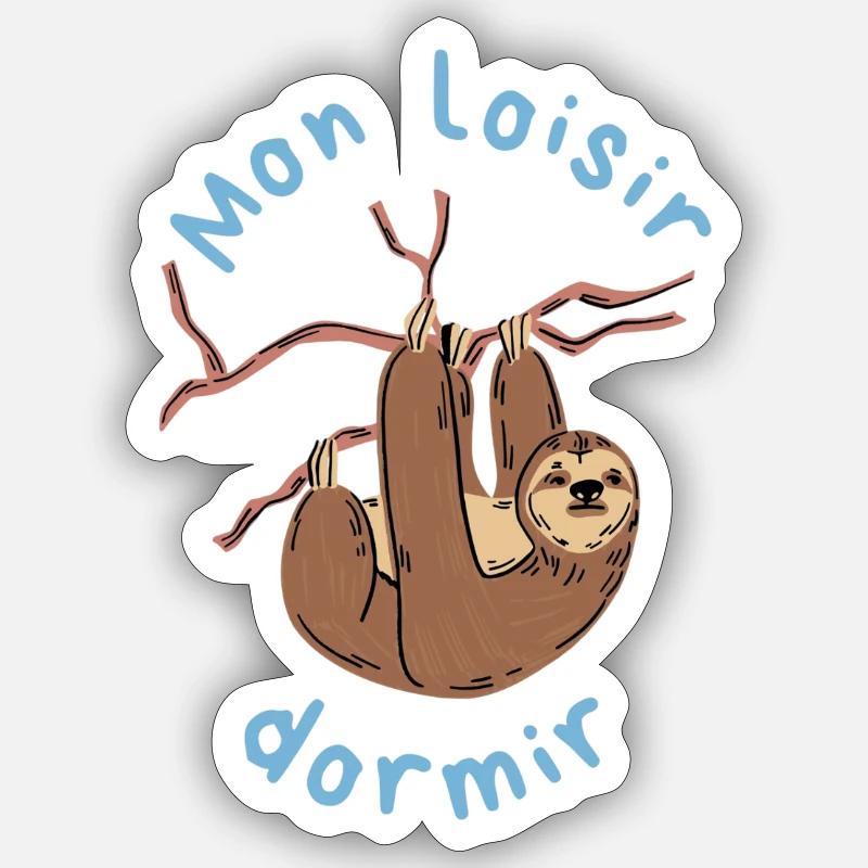 Mon loisir - Sticker taille S (10 x 10 cm) - blanc mat