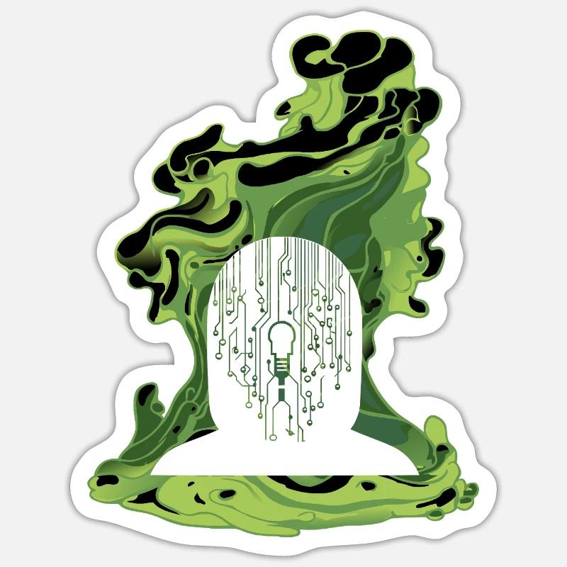 Cybersecurity Firewall - Sticker Größe S (10 x 10 cm) - Mattweiß