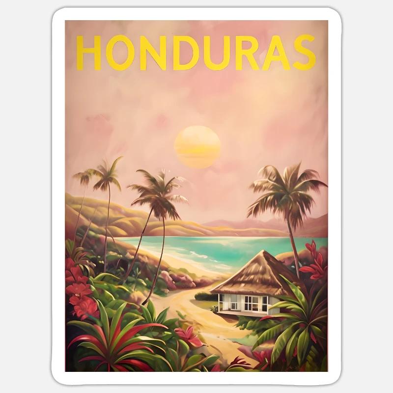 Honduras Pride Origin Gift - Sticker size S (10 x 10 cm) - white matte