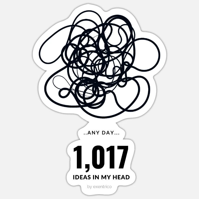 IDÉES - Sticker taille S (10 x 10 cm) - blanc mat