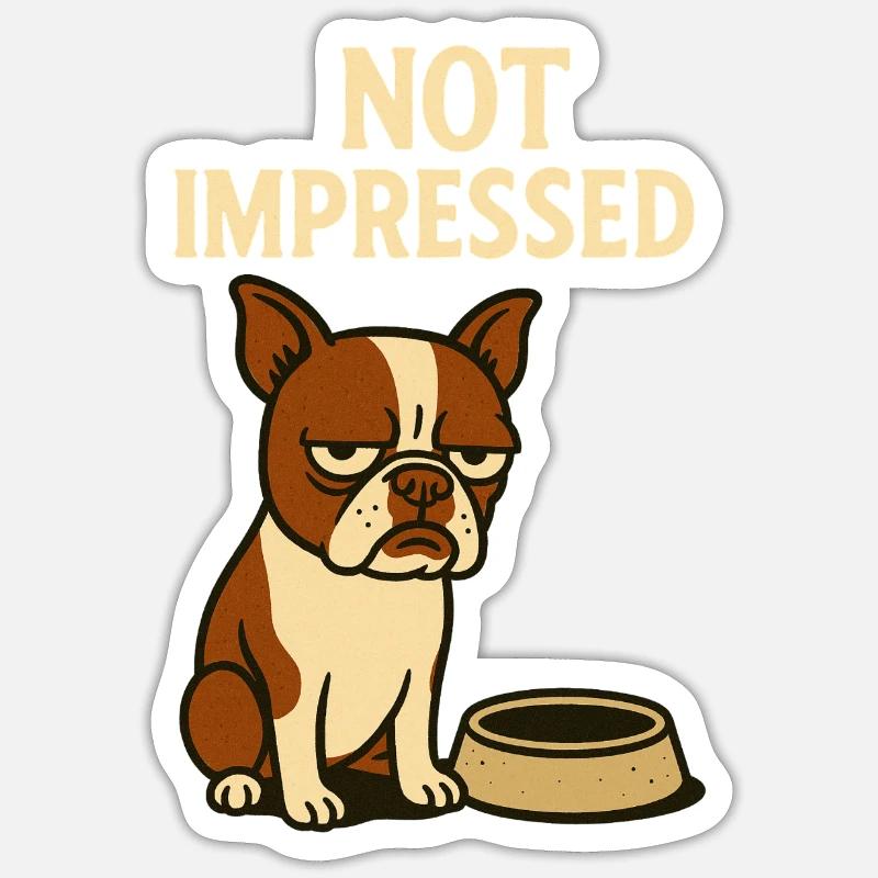 Pablo n’est pas impressionné - Sticker taille S (10 x 10 cm) - blanc mat