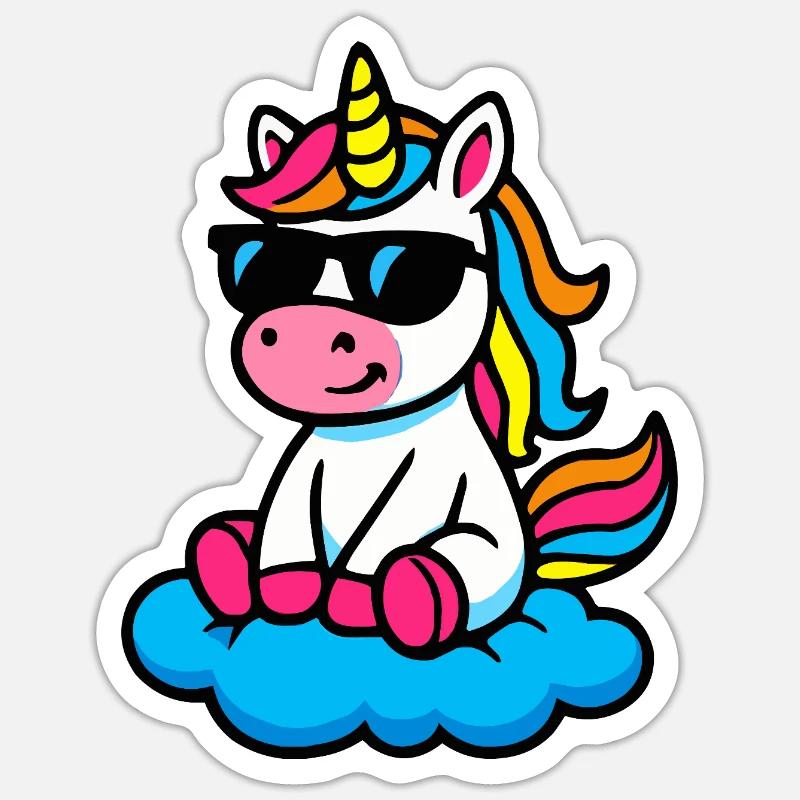 Unicorn Cloud Sticker size S (10 x 10 cm)