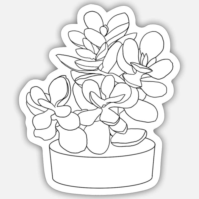 Planter - Sticker taille S (10 x 10 cm) - blanc mat