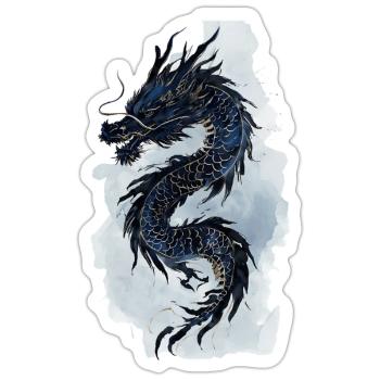 Cadeau de la mythologie de la Chine du dragon - Sticker taille S (10 x 10 cm) - blanc mat - Devant