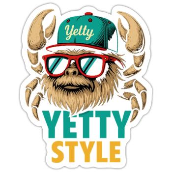 Yetty Style Yeti Graphic - Sticker size S (10 x 10 cm) - white matte - Front