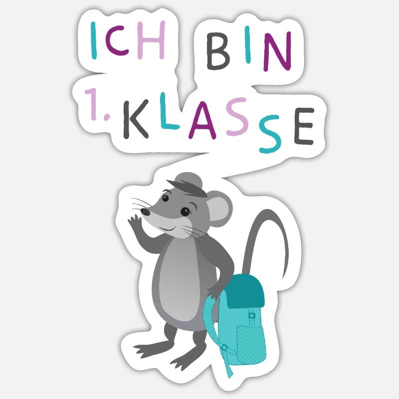 Malous Schulstart-Accessoires - Sticker Größe S (10 x 10 cm) - Mattweiß