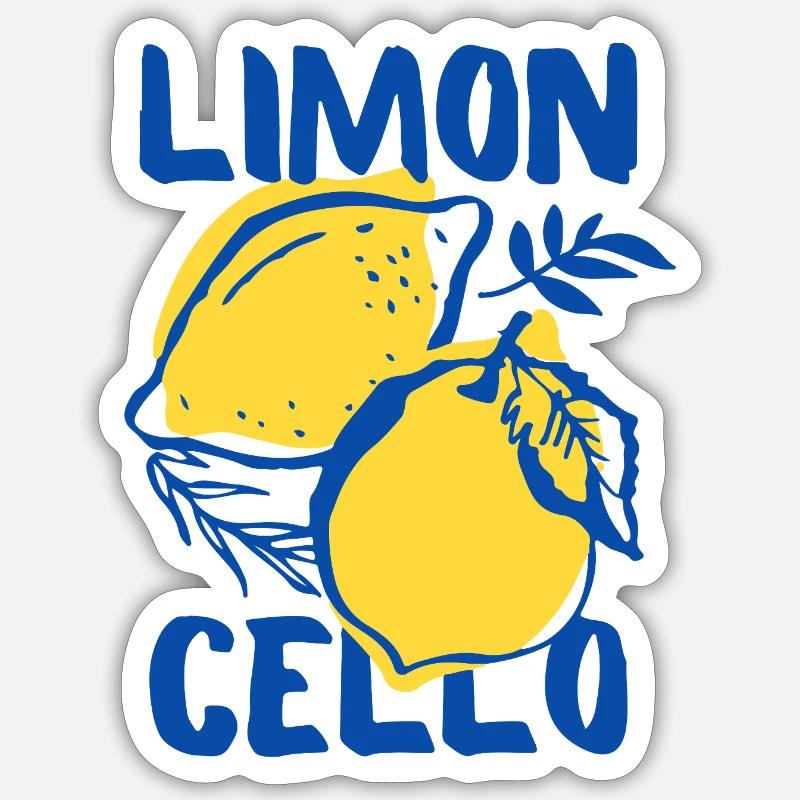 Limoncello - Sticker taille S (10 x 10 cm) - blanc mat