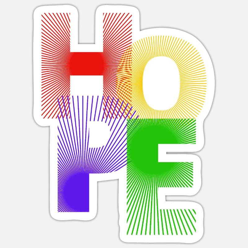 Hope - Sticker size S (10 x 10 cm) - white matte