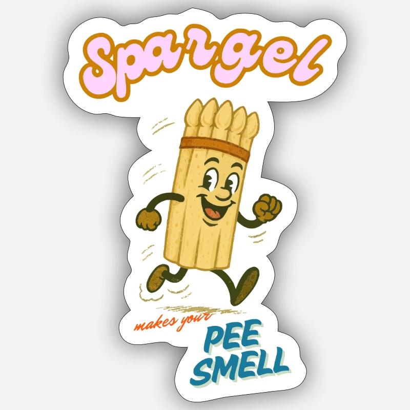 Spargel Sticker Größe S (10 x 10 cm)