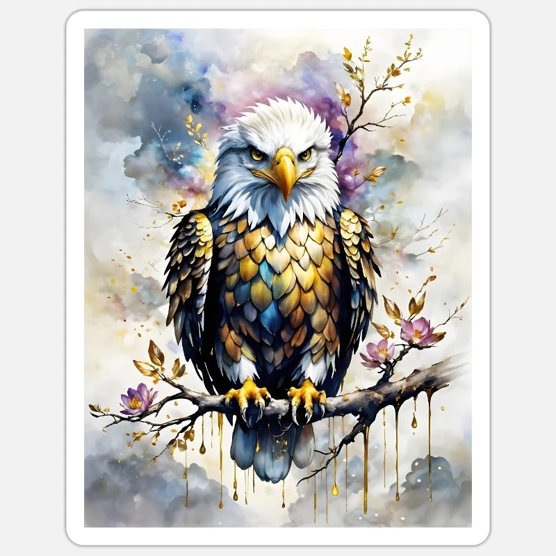 Bald Eagle - Sticker size S (10 x 10 cm) - white matte
