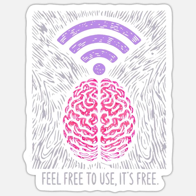 Free Mind Connection – Creative Brain Design Sticker size S (10 x 10 cm)