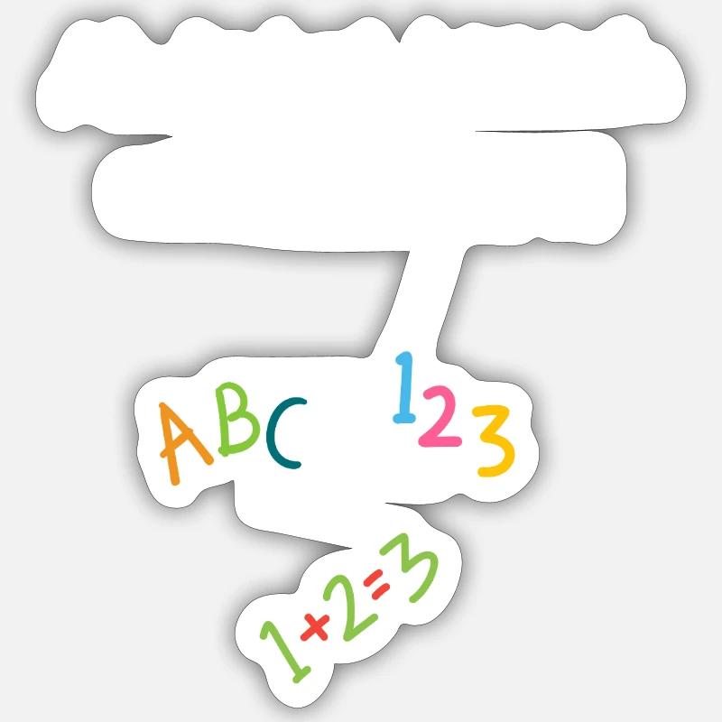 Ab jetzt bin ich ein Schulkind - Sticker Größe S (10 x 10 cm) - Mattweiß