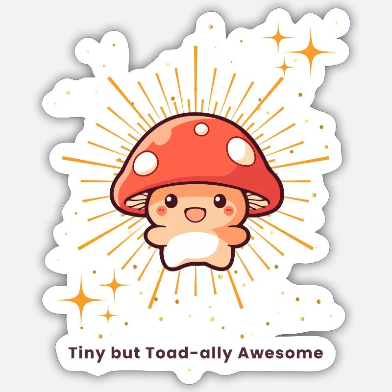 Tiny but Toad ally Awesome Sticker size S (10 x 10 cm)