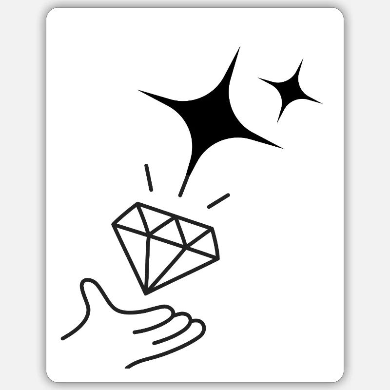 Verso N - Sticker taille S (10 x 10 cm) - blanc mat