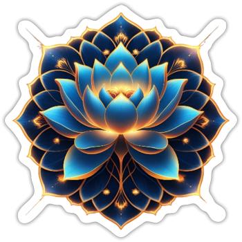 Lotus Harmony -- Beauty in Silence - Sticker size S (10 x 10 cm) - white matte - Front