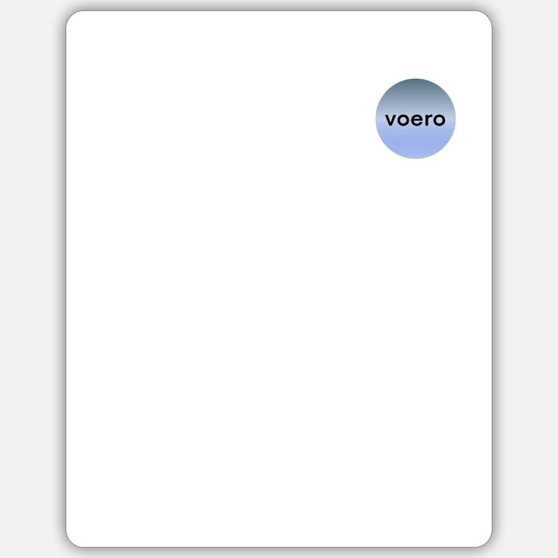 VOERO 1 - Sticker Größe S (10 x 10 cm) - Mattweiß