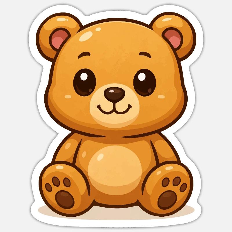 Teddy bear - Sticker size S (10 x 10 cm) - white matte