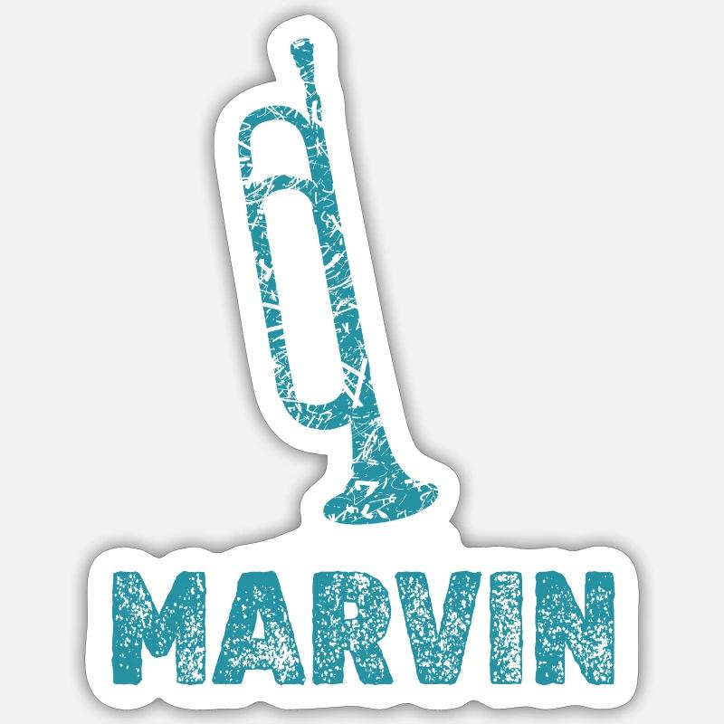Blasmusik Marvin Sticker Größe S (10 x 10 cm)
