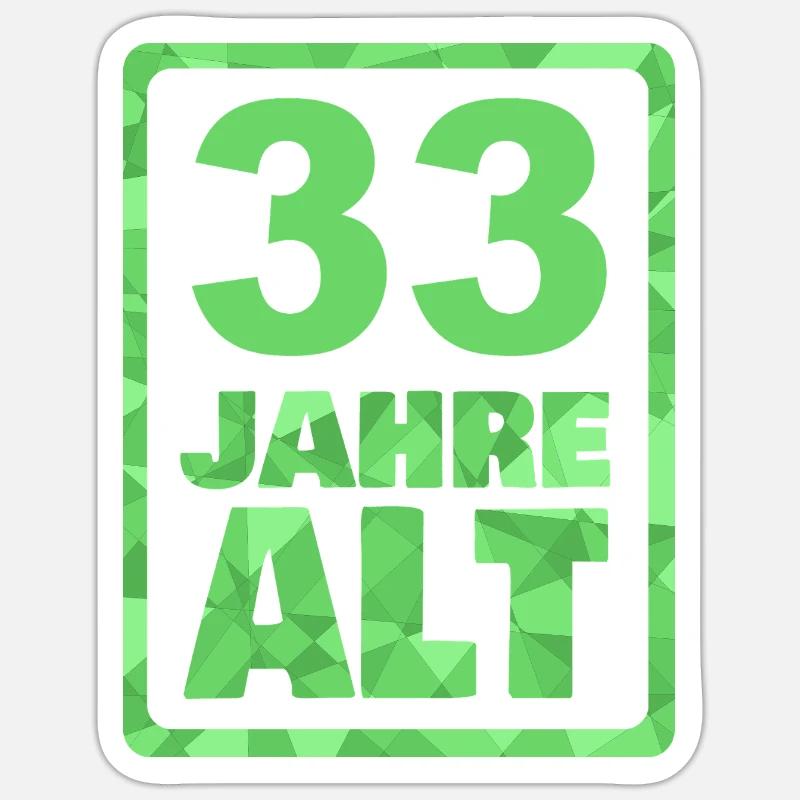 33 - Sticker size S (10 x 10 cm) - white matte